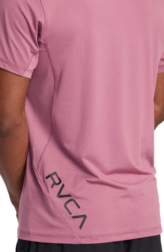 Rvca Sport Vent Logo Graphic T-shirt In Rose Shadow
