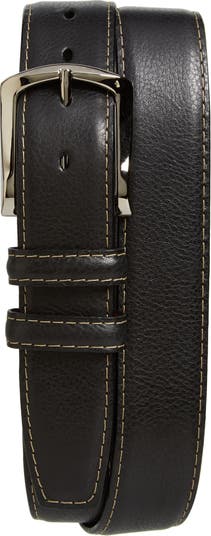 Italian Glazed Milled Calfskin Belt by Torino Leather