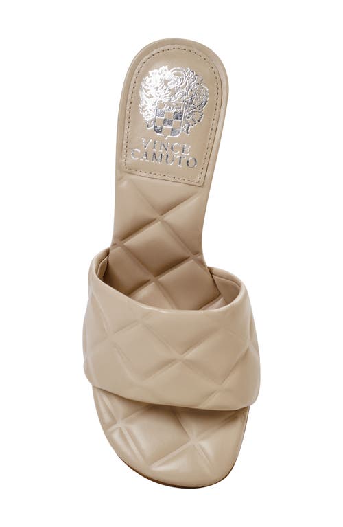 Shop Vince Camuto Brycen Quilted Slide Sandal In Soft Buff