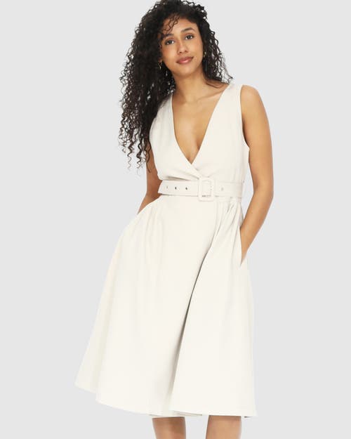 Belle & Bloom Miss Independence Midi Dress In Sand