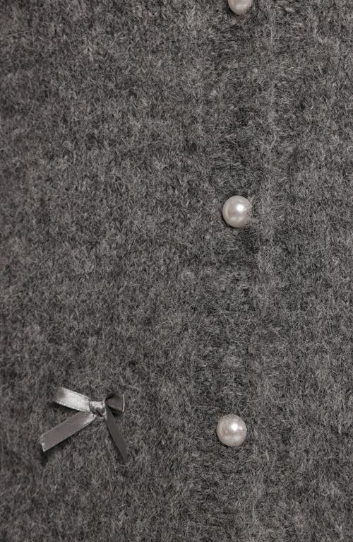 Petal And Pup Petal & Pup Mellie Bow Cardigan In Gray