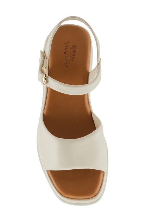 Shop Spring Step Huntington Ankle Strap Platform Sandal In Ivory