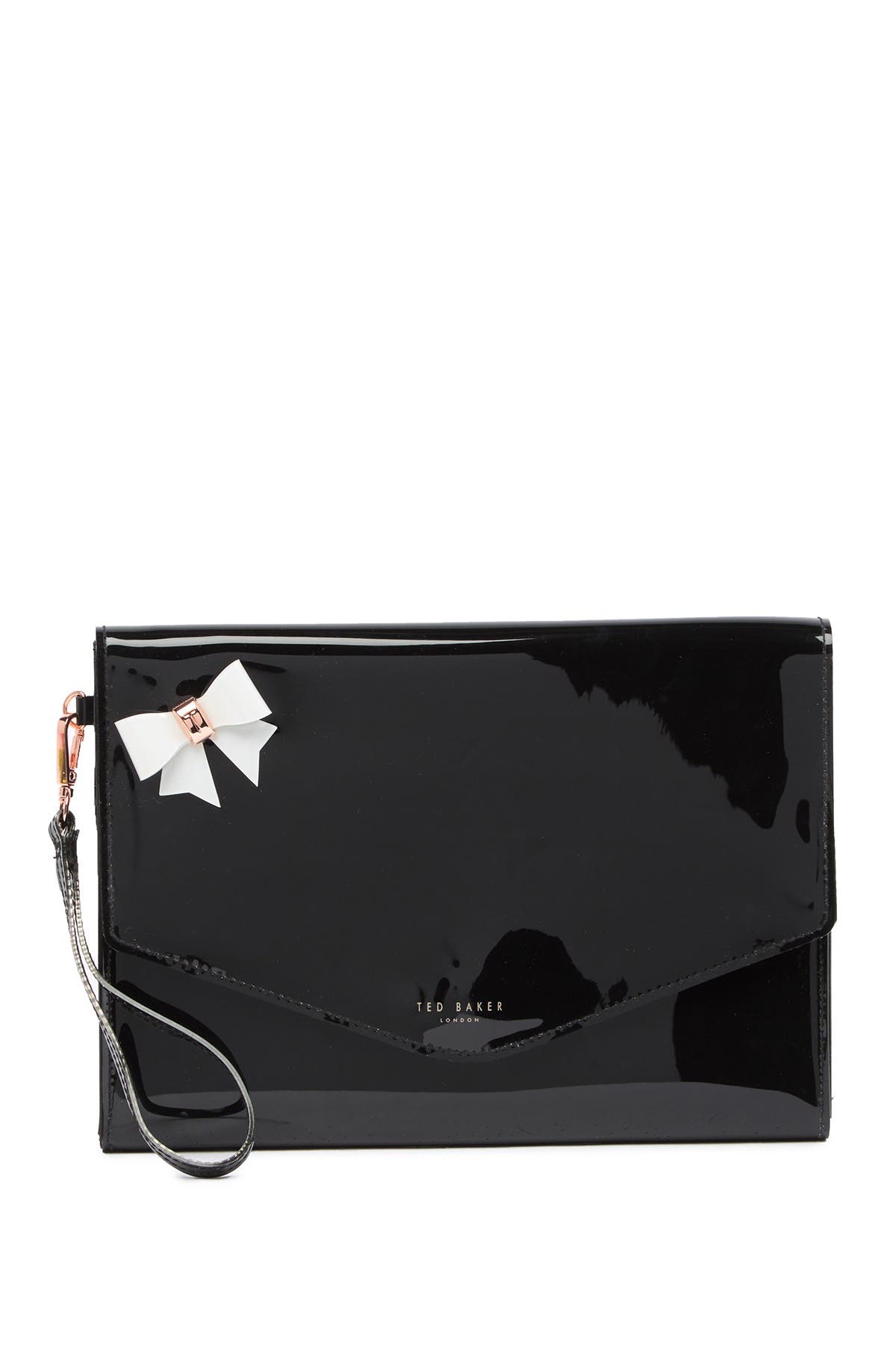 ted baker rose gold bow envelope pouch bag