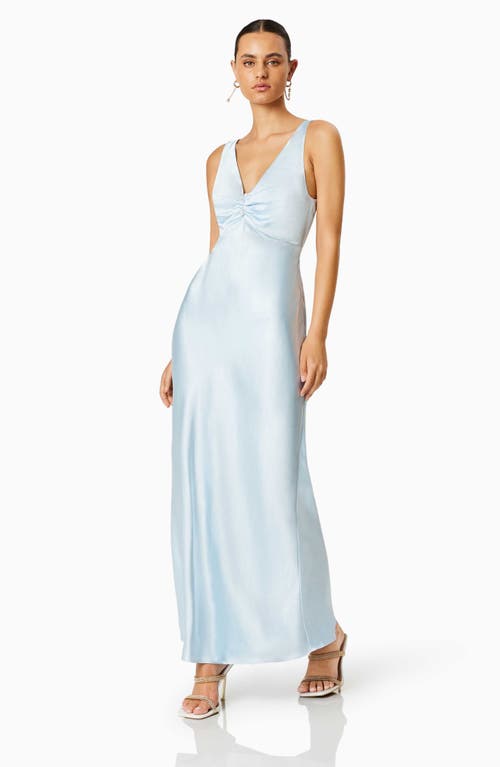 Shop Elliatt Rendevous Sleeveless Satin Gown In Lightblue