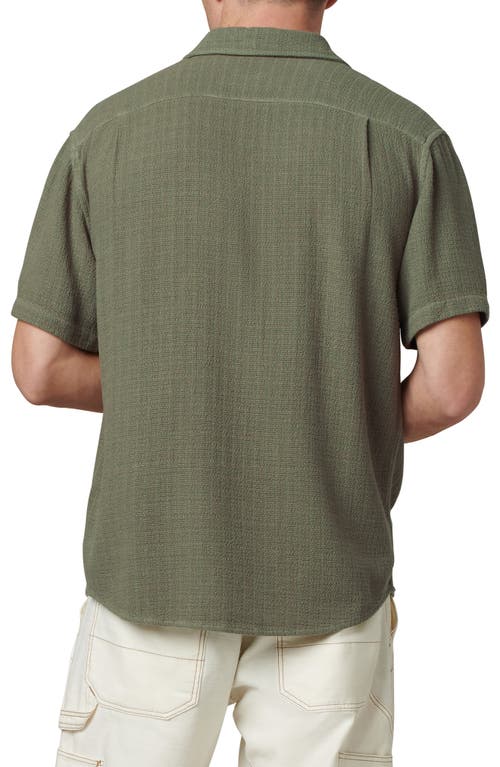 Joe's Scott Short Sleeve Linen Blend Button-up Shirt In Lichen Dobby