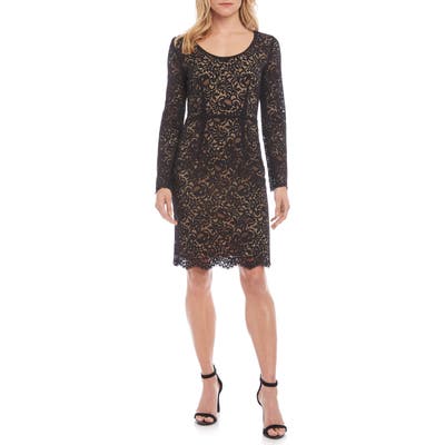 Karen Kane London Long Sleeve Lace Cocktail Dress