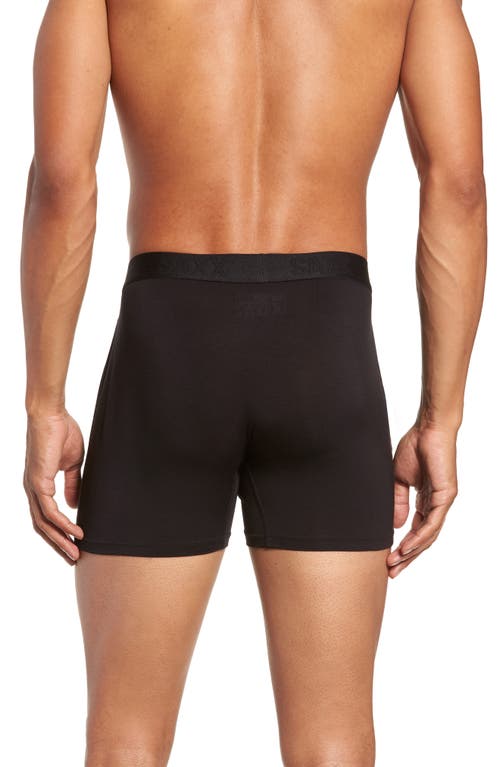 Shop Saxx Ultra Super Soft Relaxed Fit Boxer Briefs In Black/black