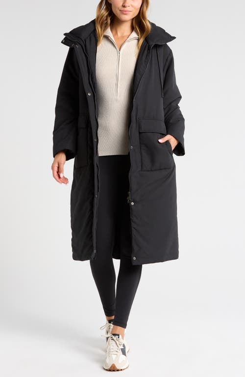 Zella Duvet Insulated Coat in Black 