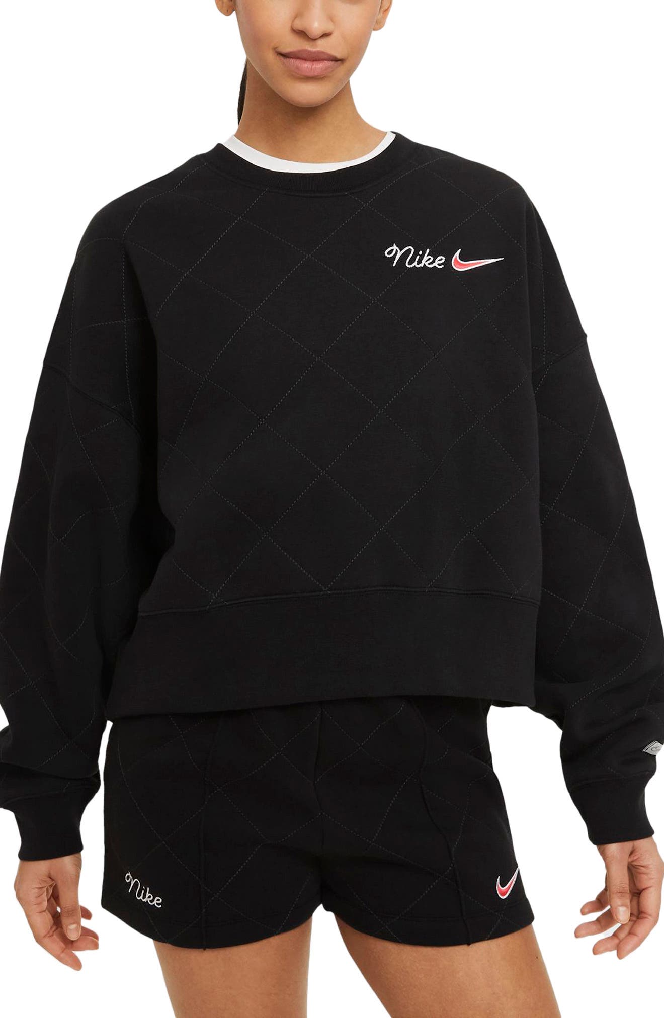 quilted nike sweatshirt