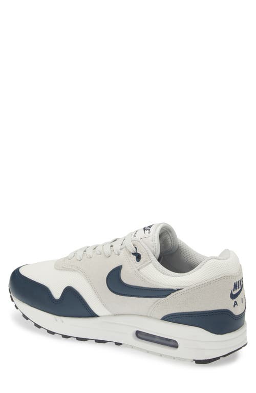 Shop Nike Air Max 1 Essential Sneaker In White/navy/silver