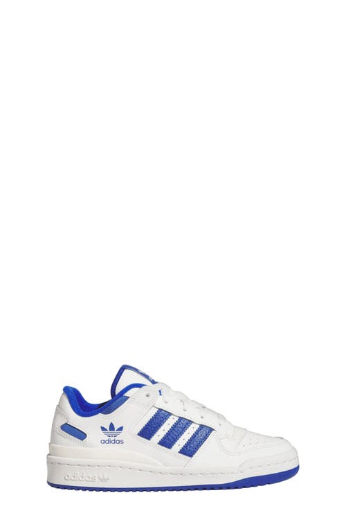 Adidas Originals Adidas Kids' Forum Low Basketball Sneaker In White/ Royal Blue/ White