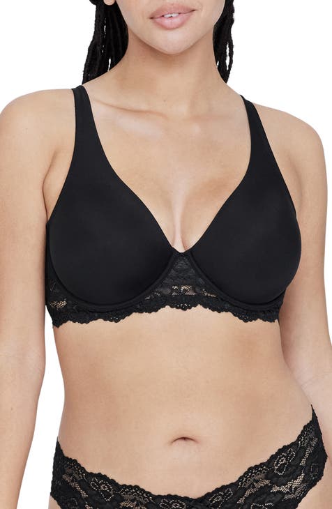 Jessica Simpson Women’s Full Figure Micro and Lace Underwire T-Shirt Bras,  2-Pack