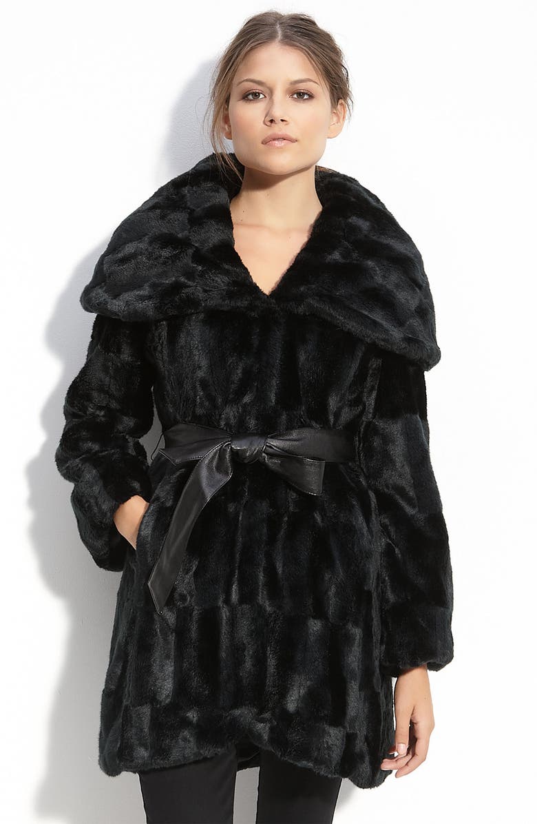Tahari Hooded Faux Fur Coat | Nordstrom