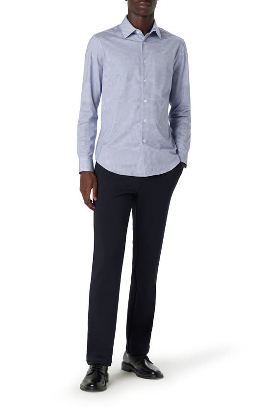 Shop Bugatchi James Ooohcotton® Microprint Button-up Shirt In Azure