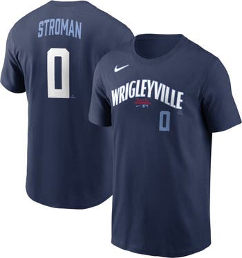 Nike Men's Nike Marcus Stroman Navy Chicago Cubs City Connect Name & Number  T-Shirt