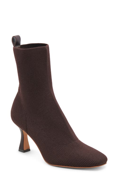 Shop Dolce Vita Glamor Knit Bootie In Dk Brown Knit