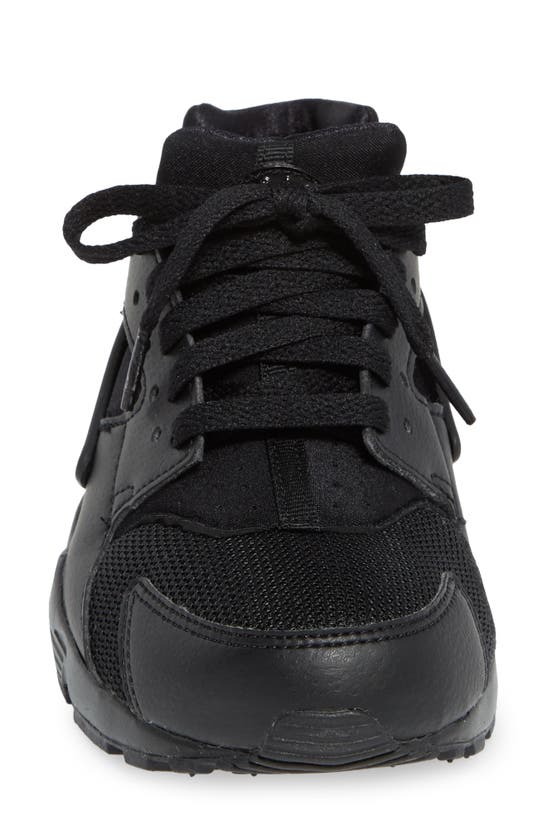 Nike Kids' Huarache Run Sneaker In Black/ Black