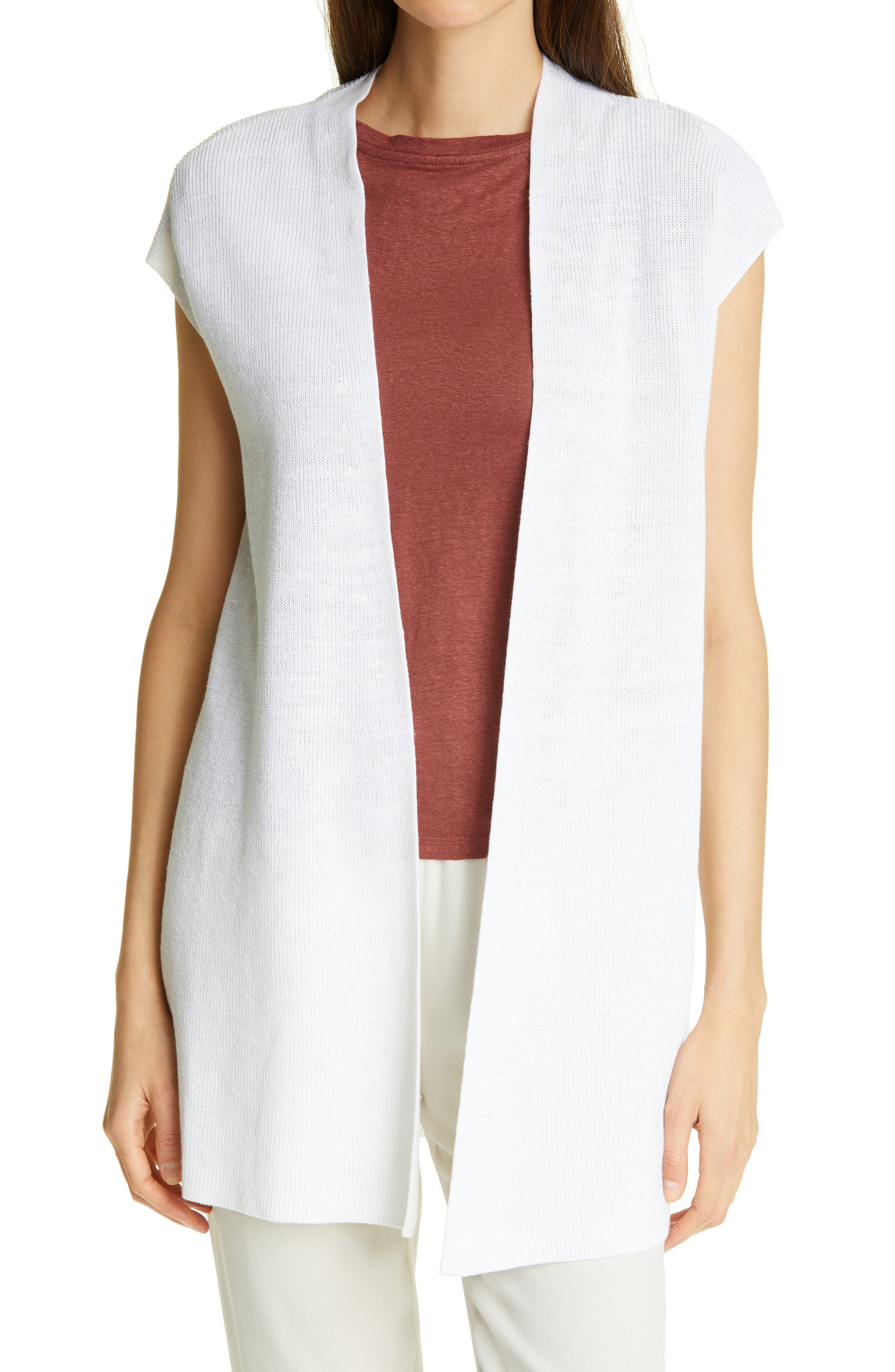white dressy vest top