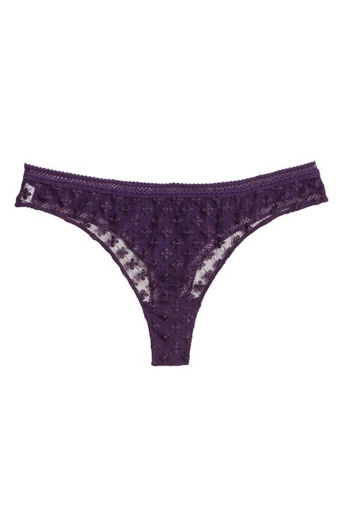 Simone Perele Hortense Embroidered Tanga In Euphoria Purple