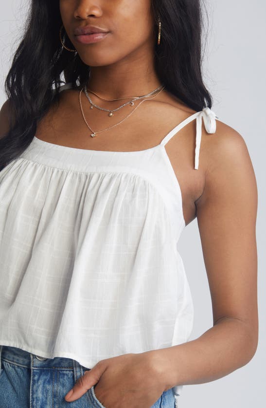 Shop Bp. Tie Strap Cotton Tent Tank In Ivory