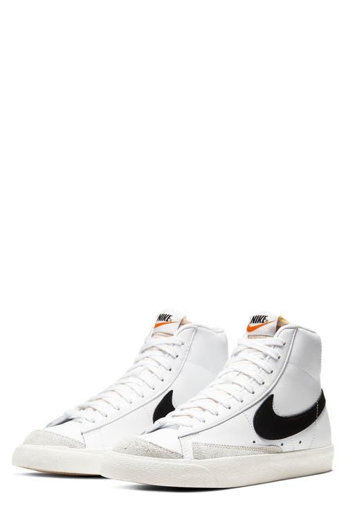 Blazer Mid '77 Sneaker in White/Black/Sail