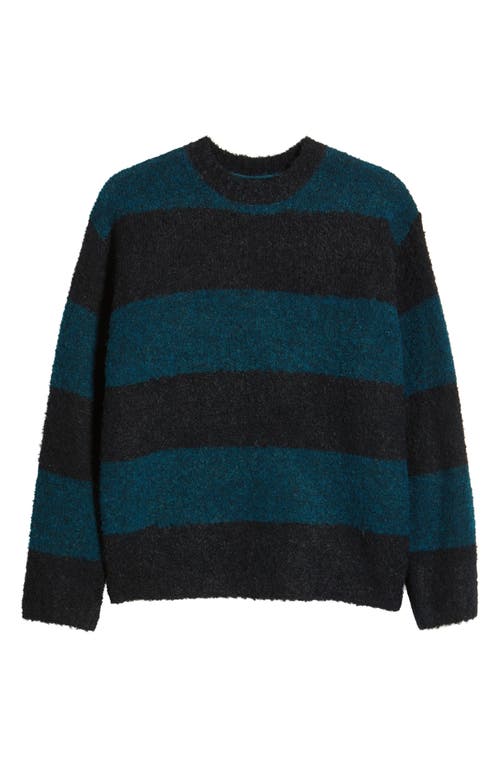Shop Bdg Urban Outfitters Stripe Bouclé Sweater In Blue