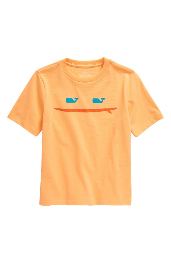 Vineyard Vines Kids' Surf Whale Cotton T-shirt In Melon