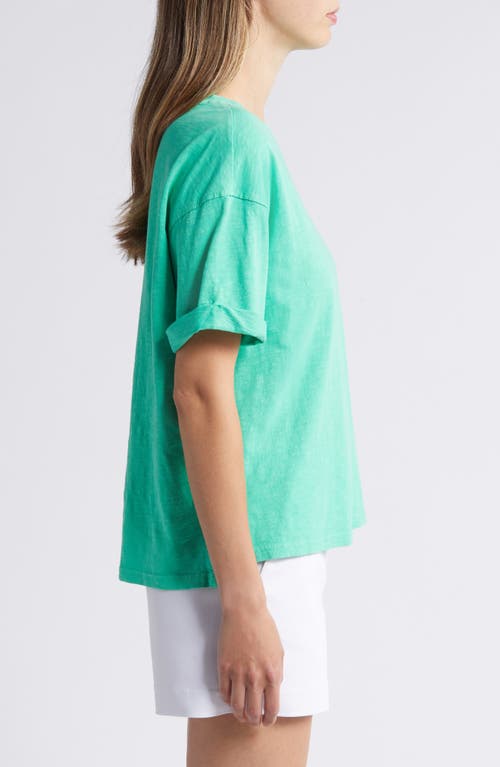 Shop Caslonr Caslon(r) Relaxed Organic Cotton Boyfriend T-shirt In Green Celtic