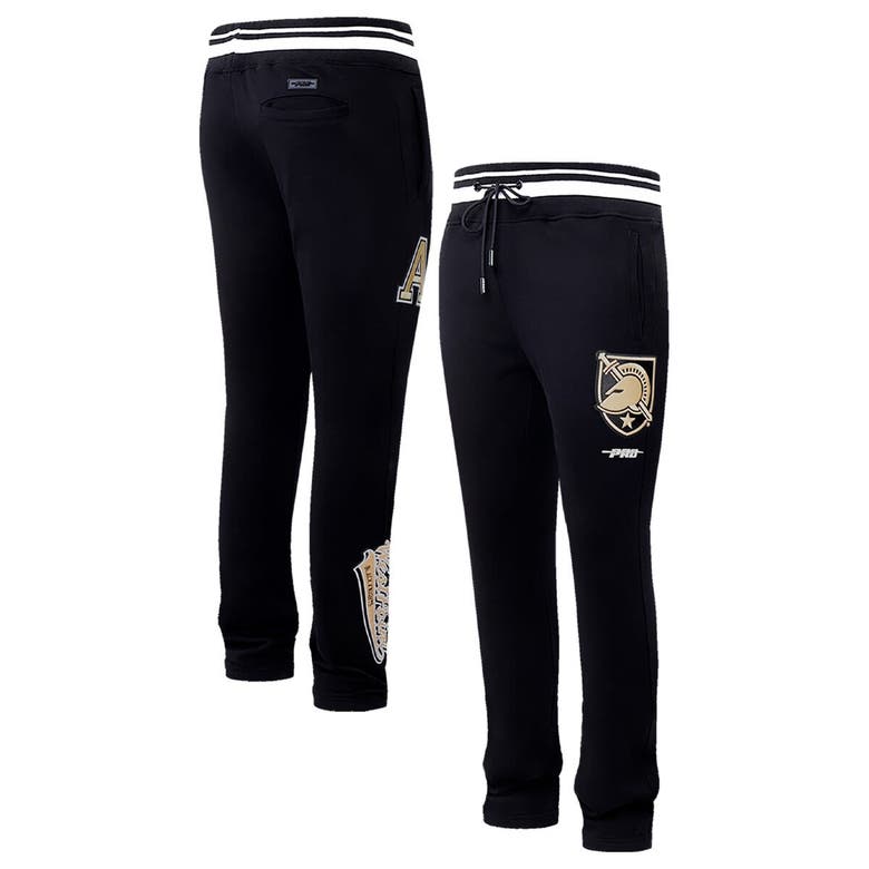 Shop Pro Standard Black Army Black Knights Script Tail Fleece Sweatpants