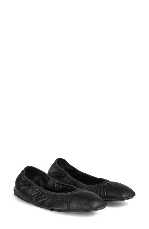 Lk Bennett Womens Bla-black Tayla Folded Leather Ballet Flats In Black