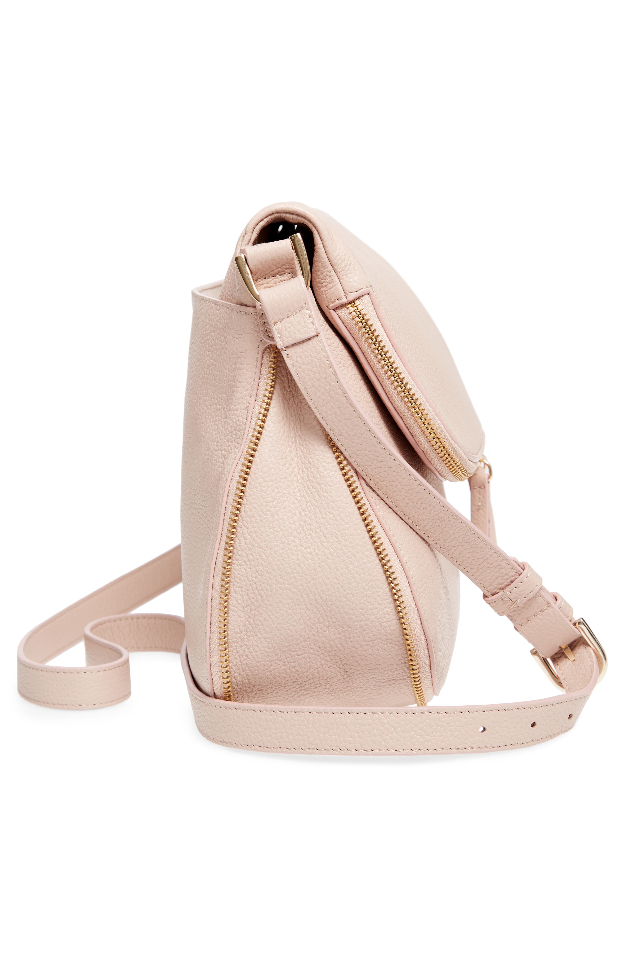 kara leather expandable crossbody bag