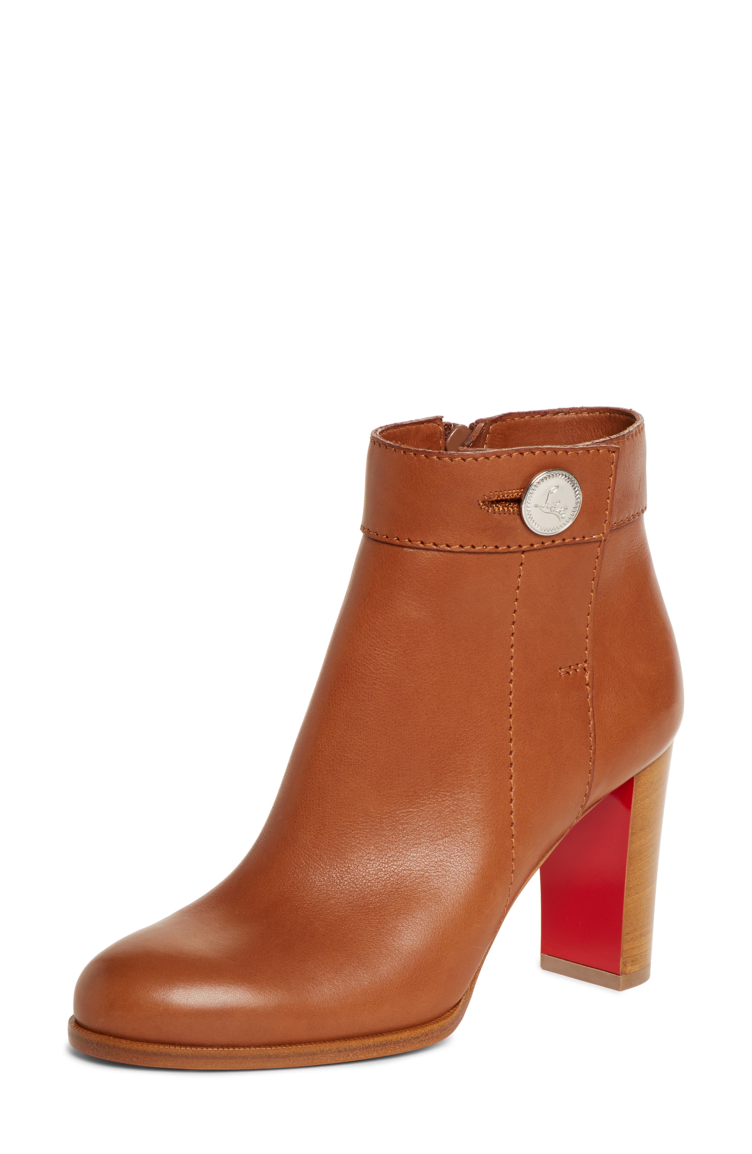louboutin brown booties