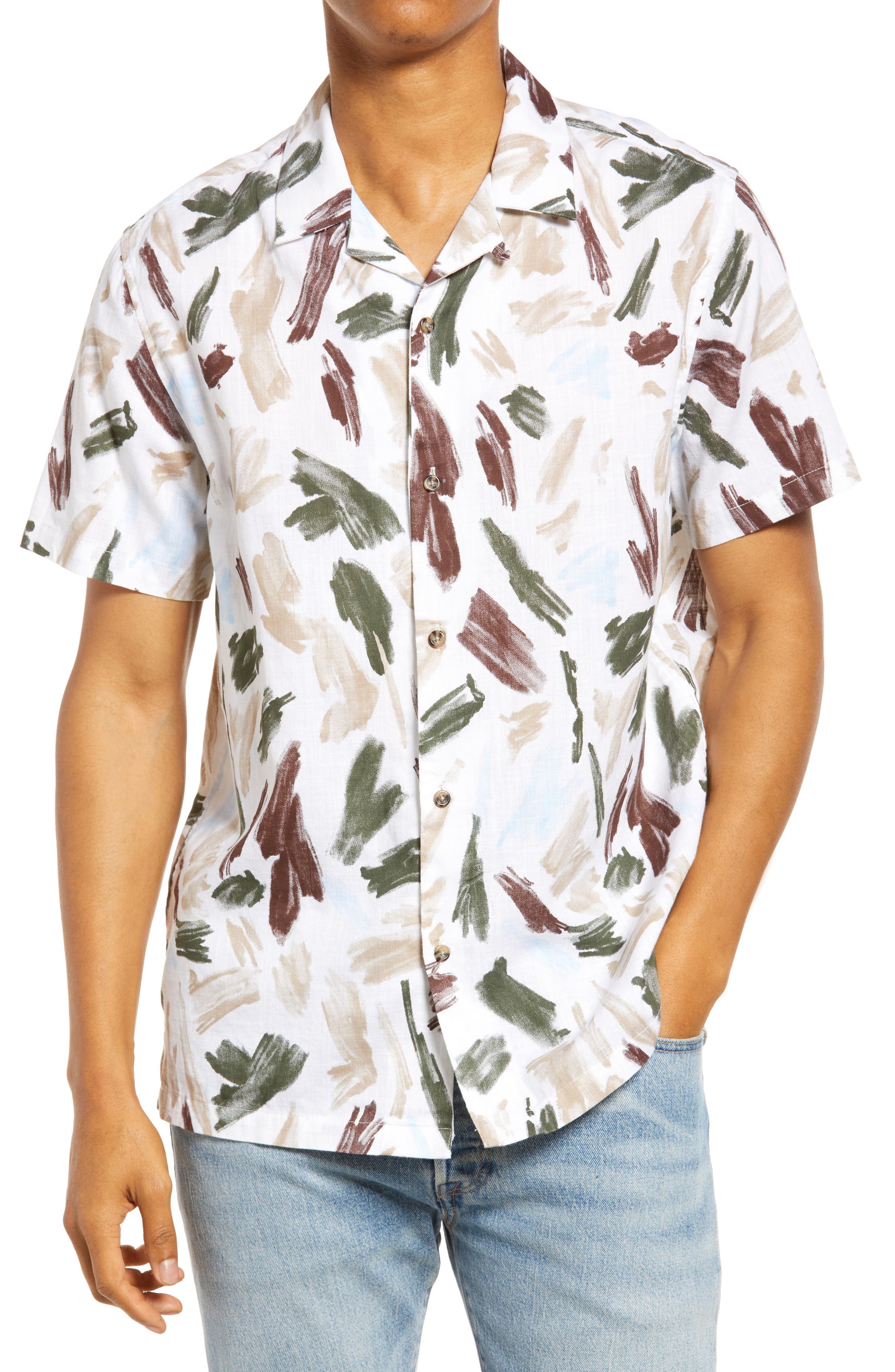 topman white short sleeve shirt