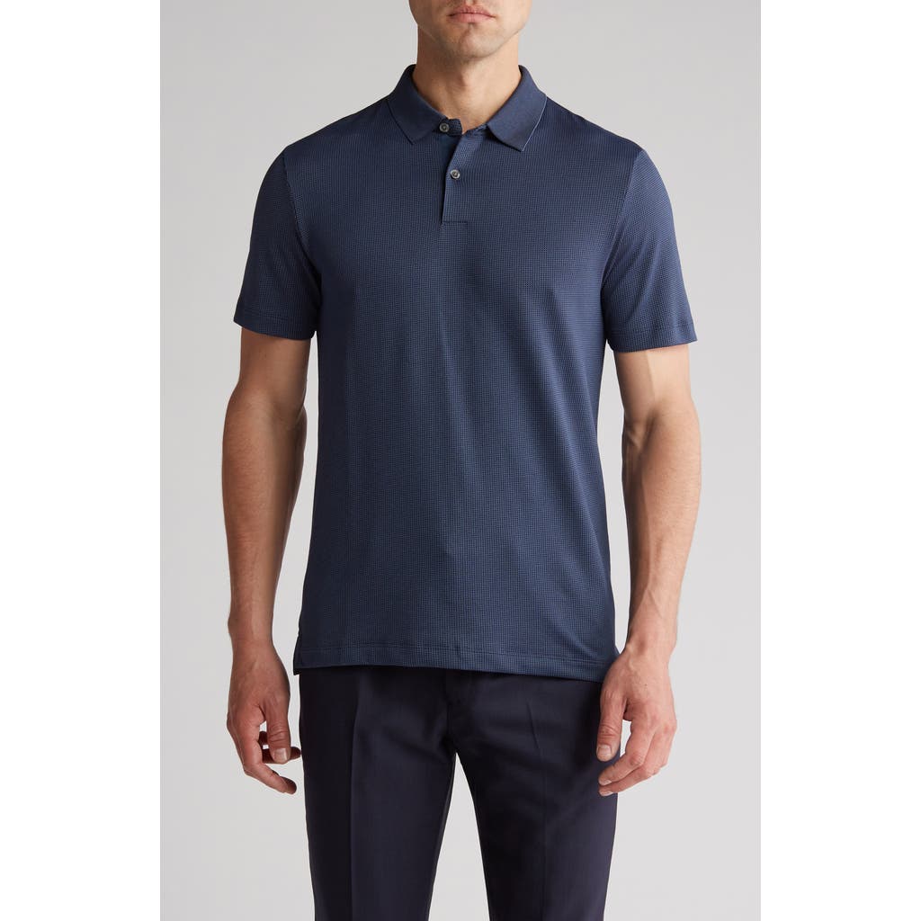 Theory Standard Short Sleeve Polo Shirt In Eclipse/bering