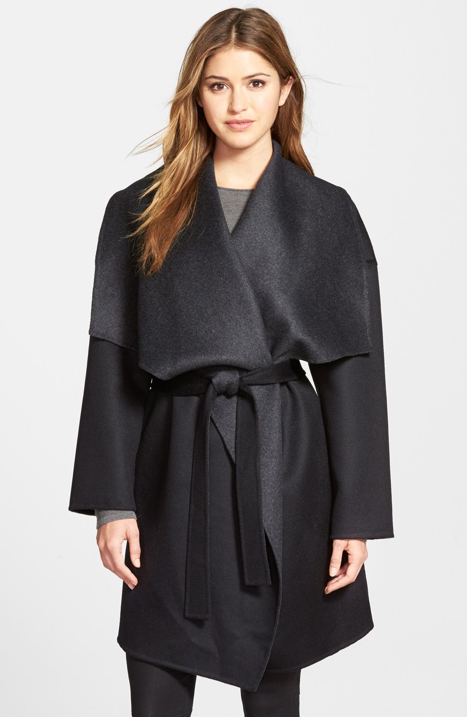 Fleurette Wool & Cashmere Double Face Wrap Coat | Nordstrom