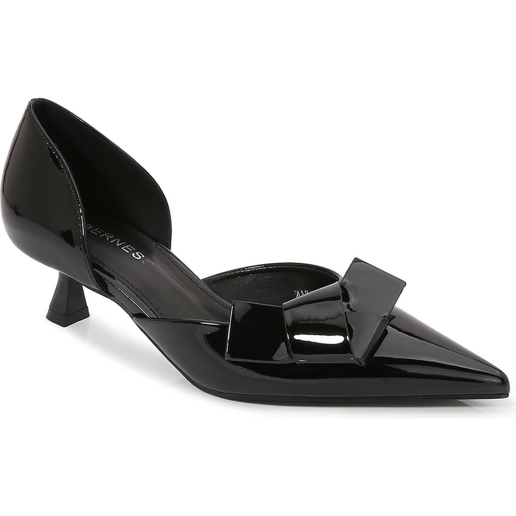 Berness Anne Pointed Toe Kitten Heel Pump In Black