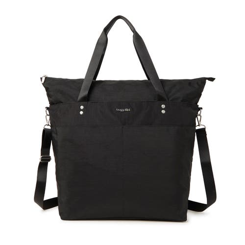 Shop Baggallini Large Carryall  Crossbody Tote Bag In Black