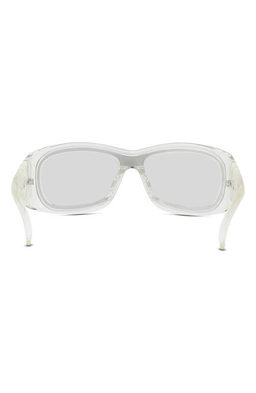 Shop Givenchy Oval Sunglasses In Crystal/smoke Mirror