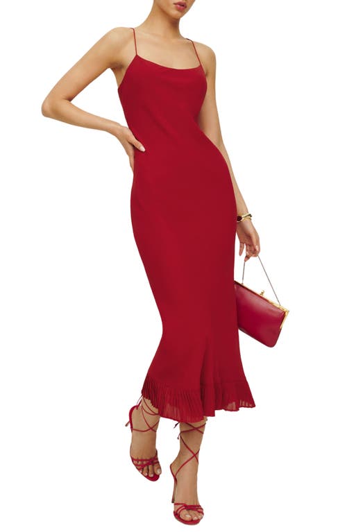 Reformation Suki Georgette Maxi Dress in Sangre at Nordstrom, Size 12