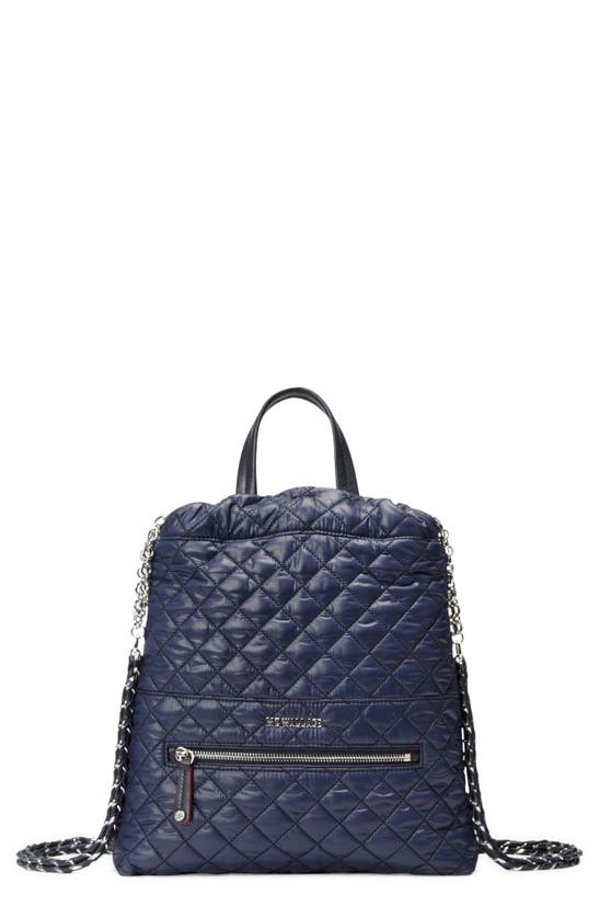 Shop Mz Wallace Crosby Audrey Quilted Nylon Backpack In Dawn