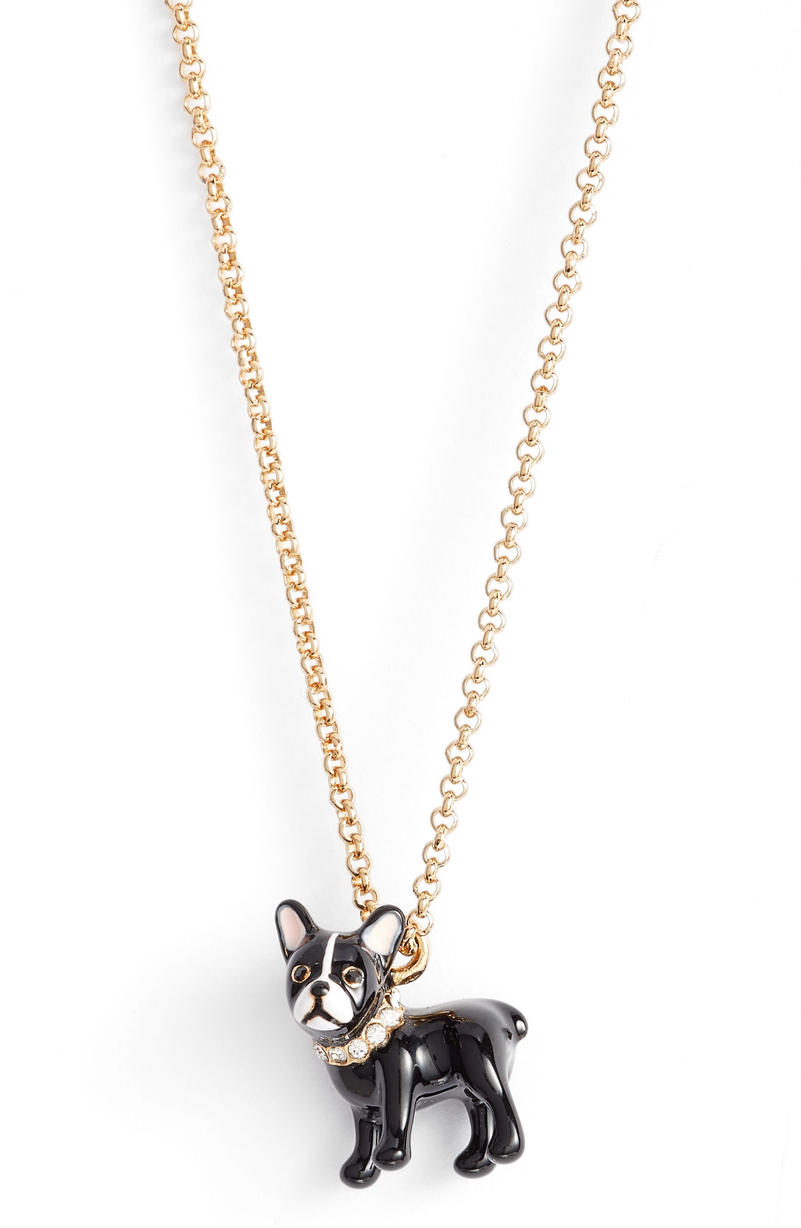 kate spade boston terrier necklace