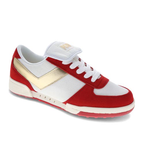 Shop Pony Linebacker Archive Sneakers In White/red