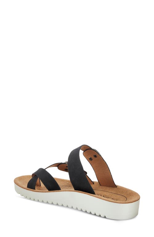 Shop Flexus By Spring Step Bayside Wedge Slide Sandal In Black