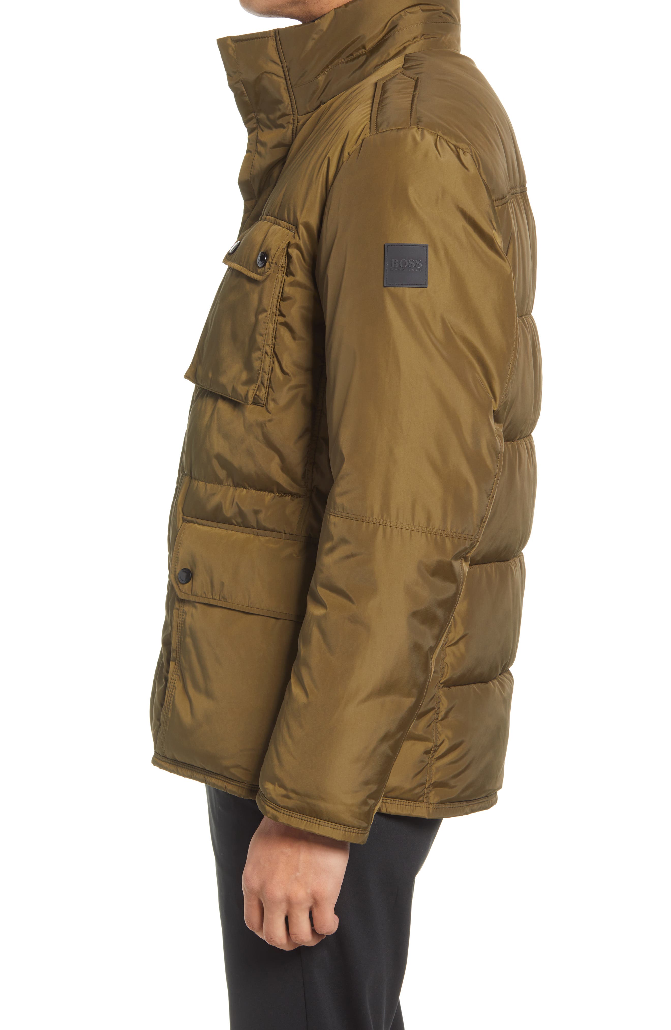 Boss Carruso Recycled Jacket in Dark Green