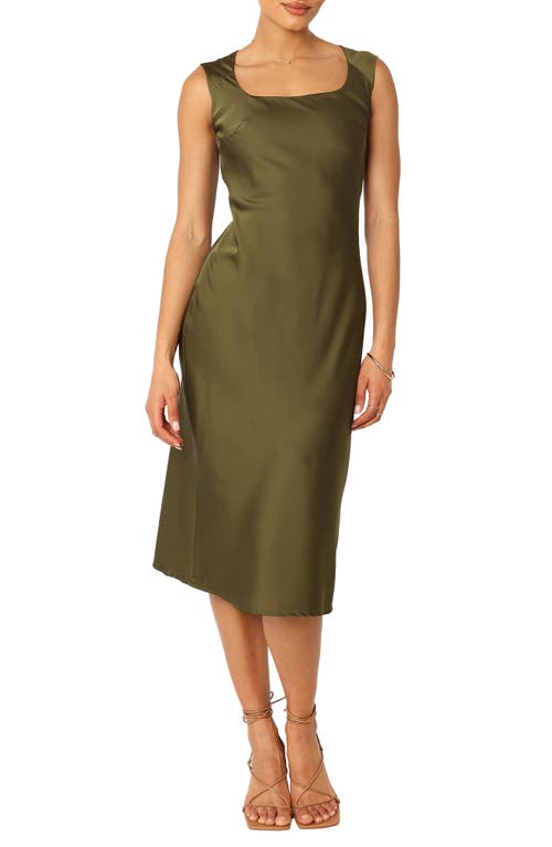 Petal & Pup Natalia Sheath Dress in Olive