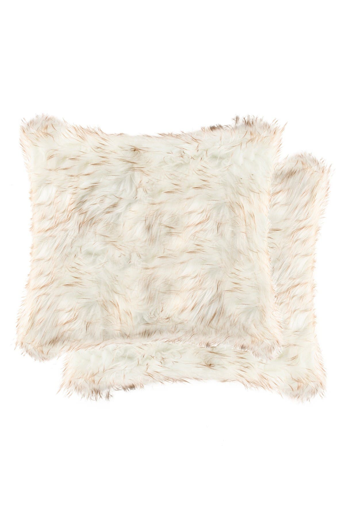 tan faux fur pillow