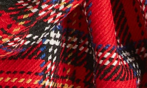 Clifton Wilson Tartan Wool Scarf In Red