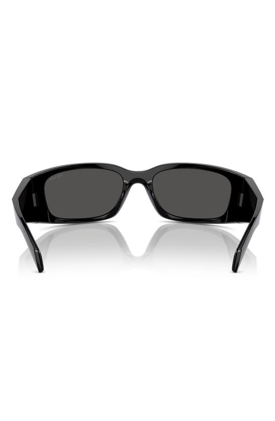 Shop Prada 60mm Butterfly Polarized Sunglasses In Black