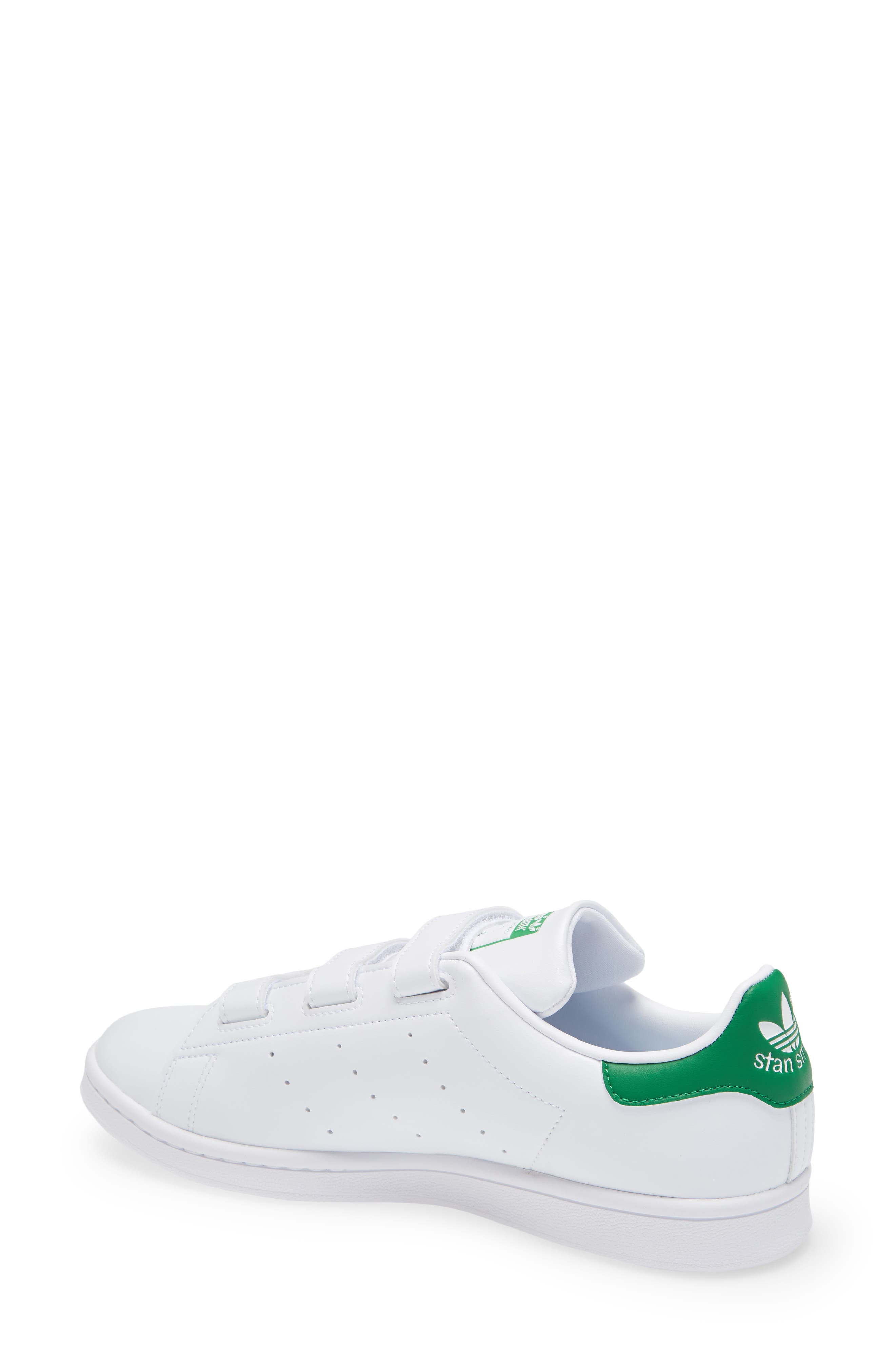 adidas white shoes green back