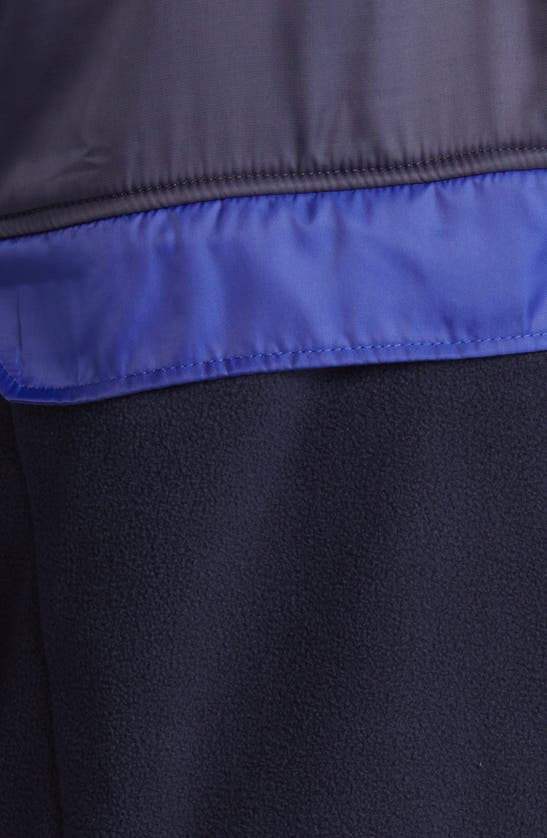 Shop Hugo Boss X Nfl Fumble Mixed Media Quarter Zip Pullover In Dallas Cowboys Dark Blue